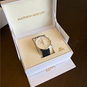 White and black luxury watch